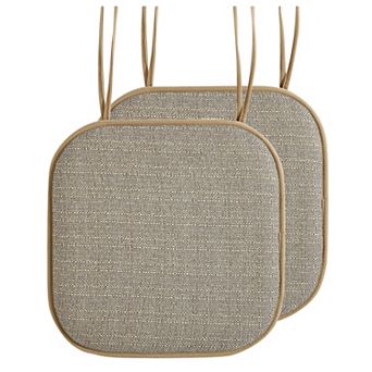 Elegant Comfort Mosaic Chair Cushion Covers with Ties, Non Skid Rubber Backing, Memory Foam 16"x16"