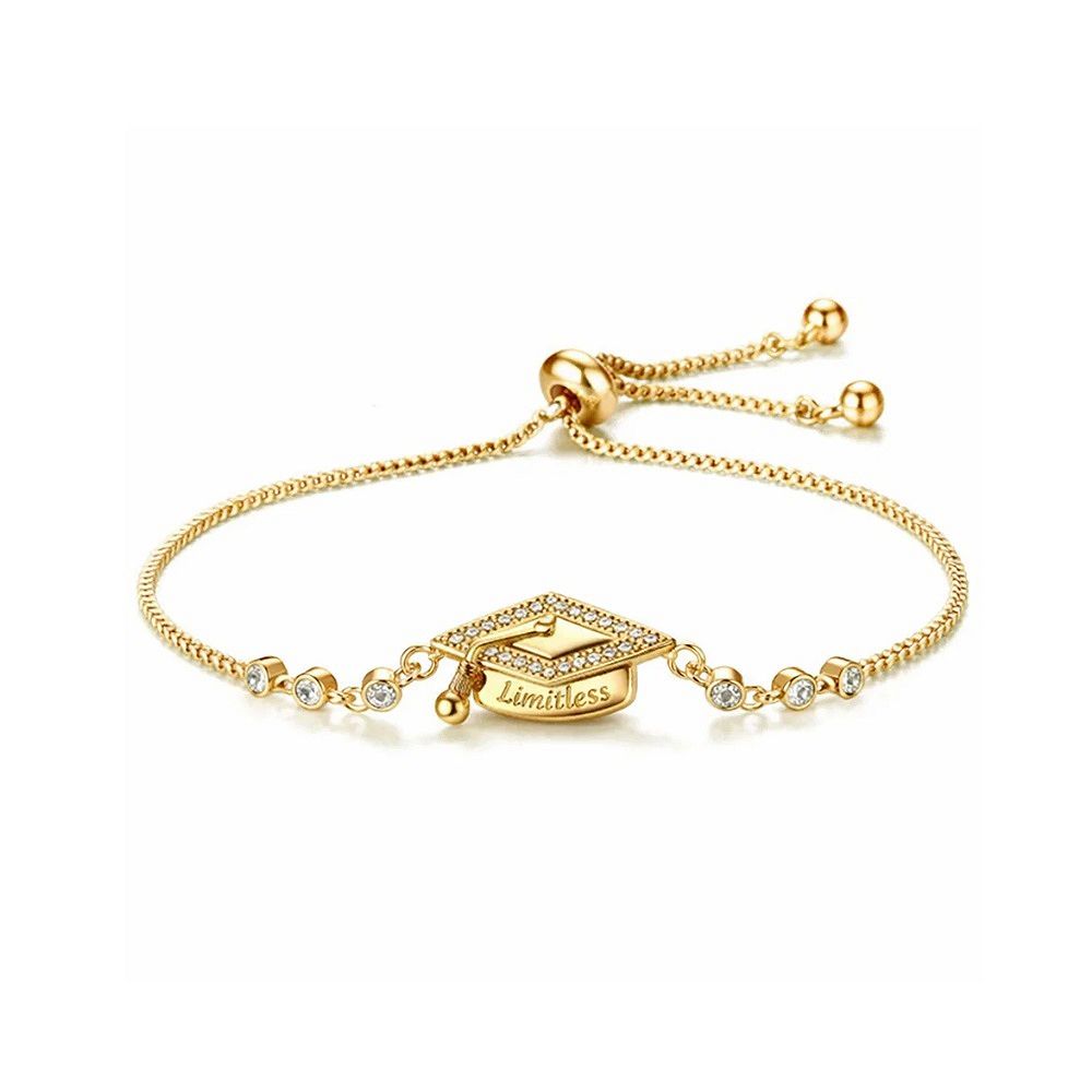 Limitless Graduation Cap Adjustable Pave Bracelet