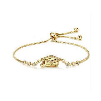 Limitless Graduation Cap Adjustable Pave Bracelet