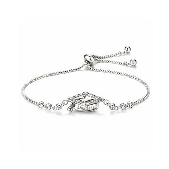 Limitless Graduation Cap Adjustable Pave Bracelet