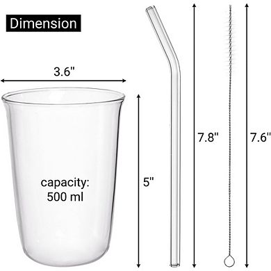 6-Piece Highball Glass Set Lead-Free, Durable Glassware for Drinks