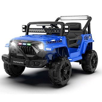 TOEMOA 12V Kids Ride On Electric Car with Parent Remote Control and LED Lights