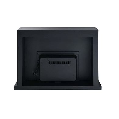 Black Mirrored Finish Fireplace