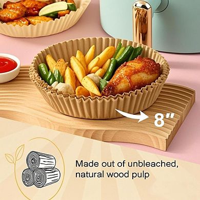 Air Fryer Liners, Disposable Non-Stick, Heat-Resistant Mats