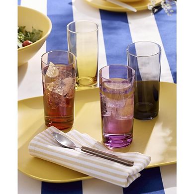 Heavy Base Drinking Glasses Set of 8, 15.5 oz, Dishwasher Safe