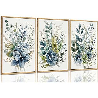 Sage Floral Wall Art Boho Eucalyptus Botanical Canvas Print Home Decor