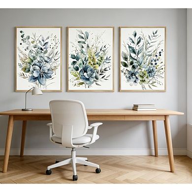 Sage Floral Wall Art Boho Eucalyptus Botanical Canvas Print Home Decor