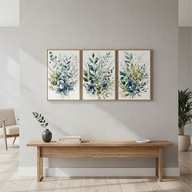 Sage Floral Wall Art Boho Eucalyptus Botanical Canvas Print Home Decor
