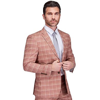 Gino Vitale Slim Fit 2-Piece Performance Stretch Plaid Suit