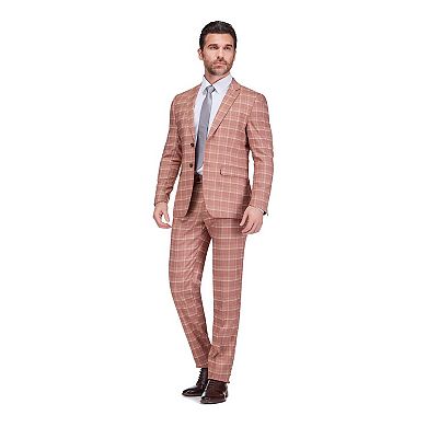 Gino Vitale Slim Fit 2-Piece Performance Stretch Plaid Suit