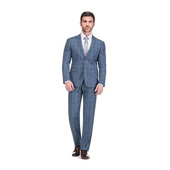 Gino Vitale Slim Fit 2 pc Performance Stretch Plaid Suit