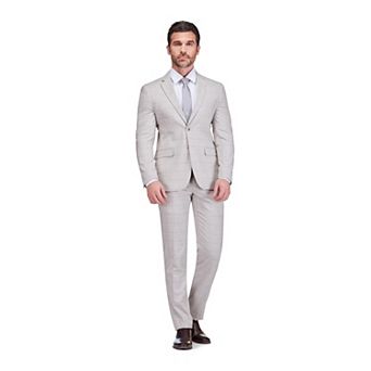 Gino Vitale Slim Fit 2 pc Performance Stretch Plaid Suit