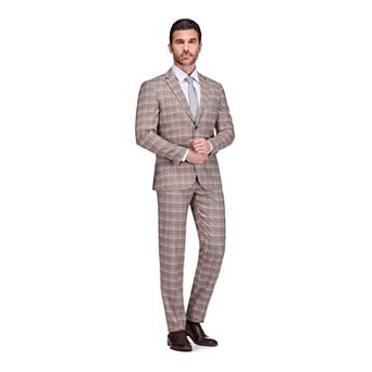 Gino Vitale Slim Fit 2 pc Performance Stretch Plaid Suit