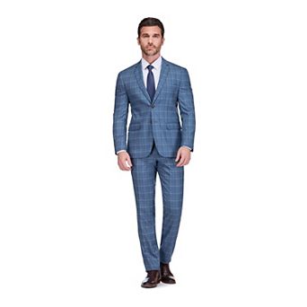 Gino Vitale Slim Fit 2 pc Performance Stretch Plaid Suit