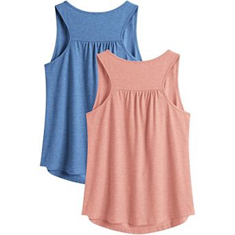 Pinspark Women's Racerback Sleeveless Workout Top Loose Fit Athletic Yoga Gym Shirt