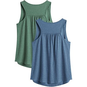 Pinspark Women's Racerback Sleeveless Workout Top Loose Fit Athletic Yoga Gym Shirt
