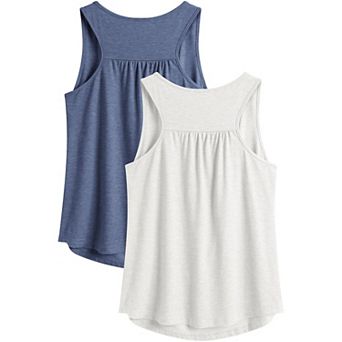 Pinspark Women's Racerback Sleeveless Workout Top Loose Fit Athletic Yoga Gym Shirt