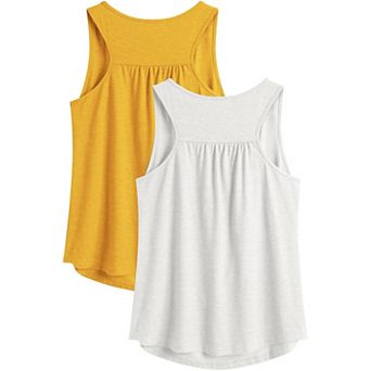 Pinspark Women's Racerback Sleeveless Workout Top Loose Fit Athletic Yoga Gym Shirt