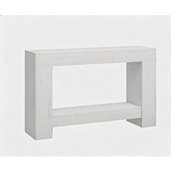 Entryway Console Table with Open Storage 2 tier Long Wooden Sofa Accent Table