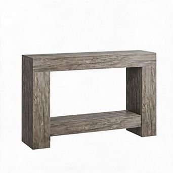 Entryway Console Table with Open Storage 2 tier Long Wooden Sofa Accent Table