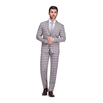 Gino Vitale Slim Fit 2 pc Performance Stretch Plaid Suit