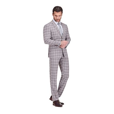 Gino Vitale Slim Fit 2-Piece Performance Stretch Plaid Suit
