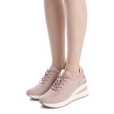 XTI Women's Wedge Lace-Up Sneakers 143721ND