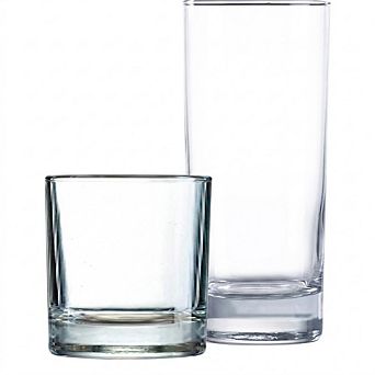 8 pc Drinking Glass Set, Hurricane Glasses for Cocktails & Beverages