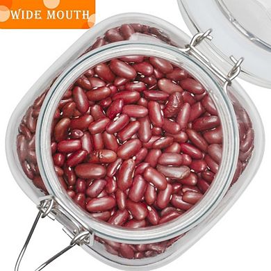 Airtight Glass Food Storage Jars with Clamp Lids, Pantry Canister Set