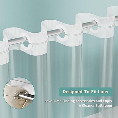 Heavy-Duty PEVA Shower Curtain Liner with Magnets, Waterproof Thickened Plastic