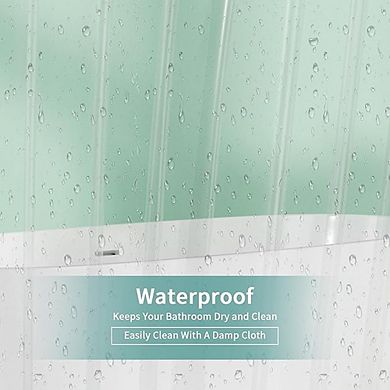 Heavy-Duty PEVA Shower Curtain Liner with Magnets, Waterproof Thickened Plastic