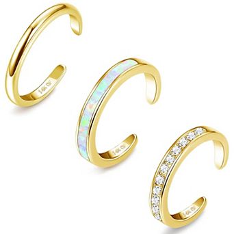 3 pc Adjustable Gold Filled Toe Rings