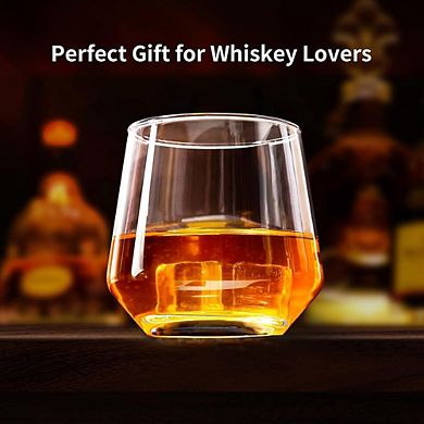 8pc Crystal Drinking Glass Set, Highball & Stemless Glasses for Cocktails