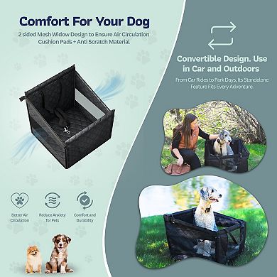 KATZIELA Single Dog Car Seat Cover Heavy Duty Waterproof Protector For SUV`s AndTrucks