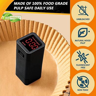 9.5-Inch Disposable Air Fryer Paper Liners, Non-Stick, Oil-Resistant, 48QT