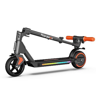 5TH WHEEL K1MAX Kids Foldable Electric Scooter Adjustable Handlebar, Ambient Light, Foot Brake