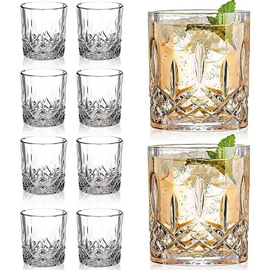 8-Piece Whiskey Glass Set Old-Fashioned Tumblers for Bourbon & Cocktails