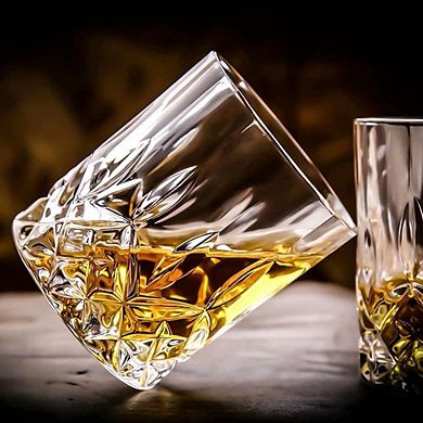 8-Piece Whiskey Glass Set Old-Fashioned Tumblers for Bourbon & Cocktails