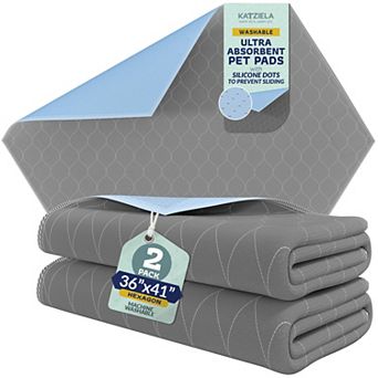 Katziela Quick-Drying Washable Pee Pads for Dogs (Hexagon 36X41) Waterproof Reusable