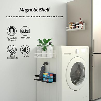 Heavy-Duty Magnetic Spice Rack Shelf for Refrigerator and Whiteboard