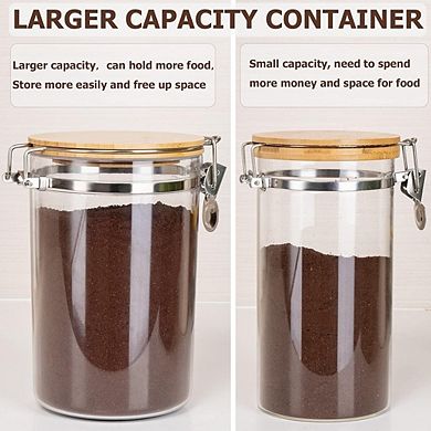 Airtight Coffee Storage Container Set with Scoop and Shelf