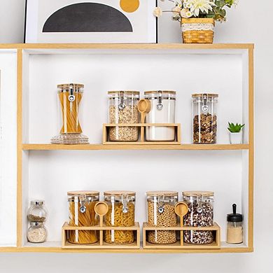 Airtight Coffee Storage Container Set with Scoop and Shelf