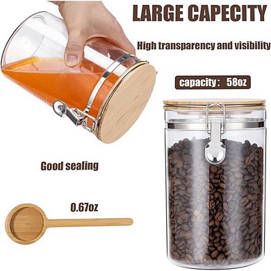 Airtight Coffee Storage Container Set with Scoop and Shelf