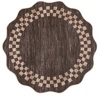 GlowSol Modern Scalloped Area Rug Machine Washable Non Slip Soft Rug for Bedroom Dining Kitchen