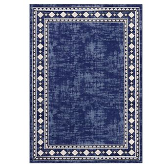 GlowSol Modern Solid Color Area Rug Ultra Thin Non Slip Machine Washable Rug for Bedroom Laundry
