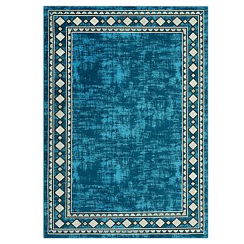 GlowSol Modern Solid Color Area Rug Ultra Thin Non Slip Machine Washable Rug for Bedroom Laundry