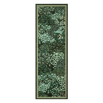 GlowSol Modern Floral Printed Area Rug for Bedroom Machine Washable Low Pile Non Slip for Kitchen