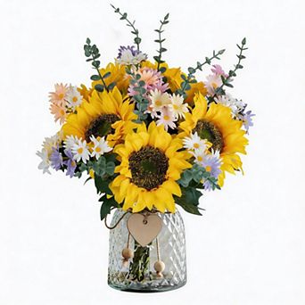 Kaelin Home Sunflower Fake Flowers in Vase