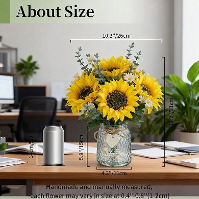 Kaelin Home Sunflower Fake Flowers in Vase