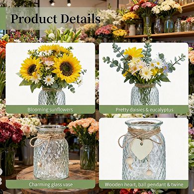 Kaelin Home Sunflower Fake Flowers in Vase